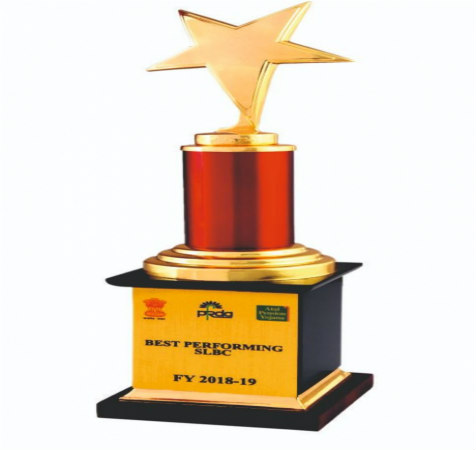 Red Gold Fiber Star Trophy