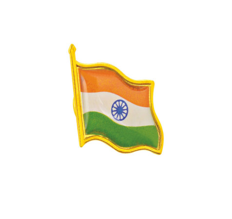Indian Flag Metal Badge