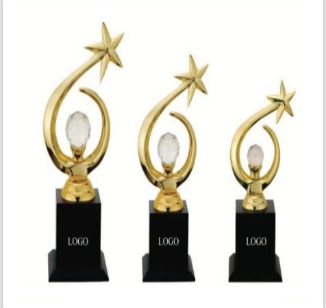  Star & Diamond Metal Trophy