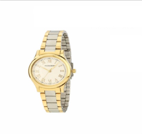 Two Tone Stainless Steel Strap Watch - Men