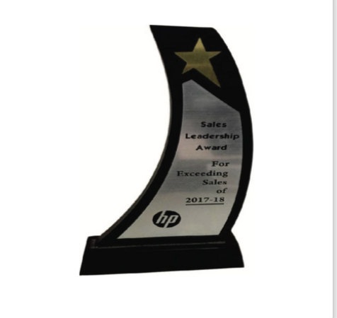 Wooden Black & Gold Trophy