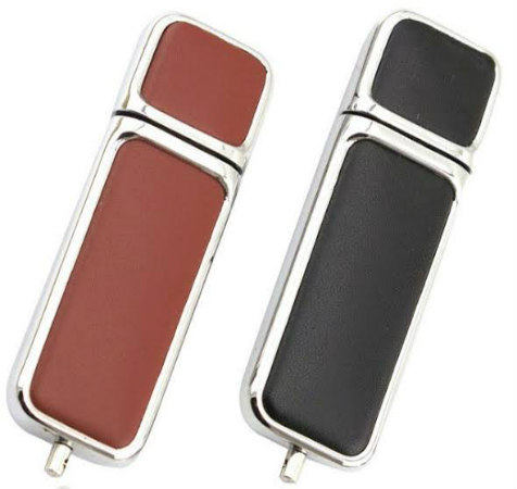 Leather Button Pen Drive